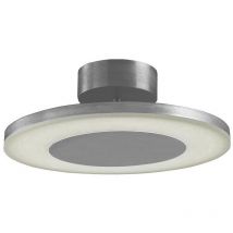 Inspired Hemisferic Plafond 1 x 28W led Rond 3000K, 1800lm, Aluminium Satiné / Acrylique Dépoli, Garantie 3 ans