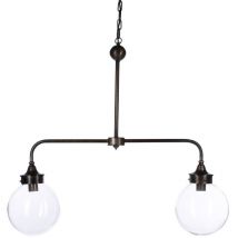 Atmosphera Créateur D'intérieur - Plafonnier double - métal, verre 103 x 25 x 193 cm