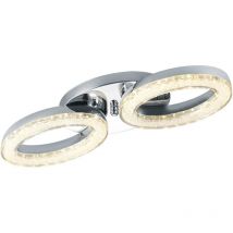 Plafonnier led 14 watts salle à manger spots chromés anneaux lumière Reality lights R62252100