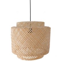 Privatefloor - Lustre de plafond en bambou - Suspension de style Boho Bali - Hya Naturel
