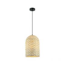 Larissa Lighting - Suspension plafonnier en bambou Varosha E27 Naturel
