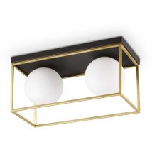 Iperbriko - Plafonnier en laiton l 455 x h 215 x p 185 mm