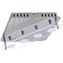 Brilliant - Plafonnier de haute qualité lampe chrome satiné éclairage G94133/77