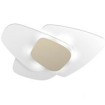 Top-light - Plafonnier en verre top light strategy 1196 plg e27 applique de plafond led, finition métal le sable