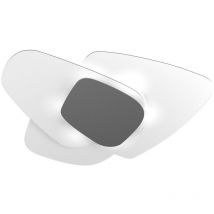 Top-light - Plafonnier en verre top light strategy 1196 plg e27 applique de plafond led, finition métal gris-anthracite