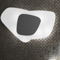 Top-light - Plafonnier en verre top light strategy 1196 plp e27 applique de plafond led, finition métal gris-anthracite