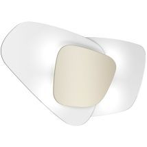 Plafonnier en verre top light strategy 1196 plp e27 applique de plafond led, finition métal le sable