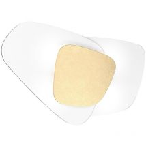 Top-light - Plafonnier en verre top light strategy 1196 plp e27 applique de plafond led, finition métal feuille d'or