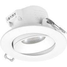 Plafonnier Encastré Tilt Krao Ip44 Phase Coupée C Led Smd Ac 9w 750lm/850lm/800lm Cri80 2700k/3000k/4000k 38o Blanc