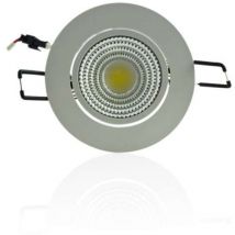 Superled - Plafonnier encastrable blanc led 5W cob - Blanc du Jour 6000K éclairage 40W