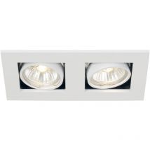 Nordlux - Lampe encastrable plafonnier plafonnier lampe de couloir lampe de salon luminaire encastrable, spots mobiles 2 ampoules, métal blanc,