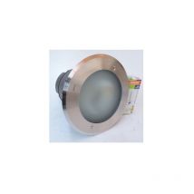 Simes - Plafonnier encastré fluo 1x18W ø 210mm inox avec lampe GX24q-2 ballast 230V étanche IP65 zip downlight S.5843.19