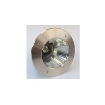 Plafonnier encastré fluo bord acier inox ø 180mm lampe 18W GX24q-2 (non incl) 230V faisceau large 230V IP65 Bega 66908