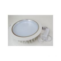 Signcomplex - Plafonnier encastré led 16W ø 230mm smd blanc naturel 4000K 937lm avec driver 230V downlight 100° IP44 DLD8
