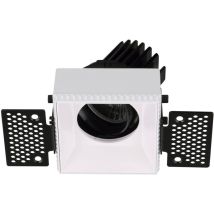 Plafonnier Encastré Tilt Vip2t Square Round Led Cob 4.70w 680lm(525lm) Cri90 3000k 38o Blanc Blanc