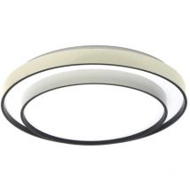 Fabrilamp - Plafonnier Fana 60w 3000-4200-6500k Blanc/noir 4,8x50x50cm 5400lm C/télécommande
