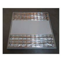 Plafonnier fluo 4x14W apparent blanc 605x605mm parabolique RPV tubes fluo T5 (non incl) ballast élec 230V IP20 Avesto TRILUX