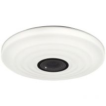 Inspired Mantra Fusion - Ondas - 60W led Tunable White 3000K-6000K 4200lm, Dimmable Flush Fitting with Built In 10W Speaker, Bluetooth Connection,