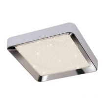 Inspired Mantra Fusion - Male - Flush Ceiling Light 65cm Square 40W led 3000-6500K Tuneable, 3200lm, Remote Control Chrome, Acrylic
