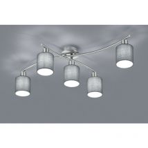 Plafonnier design, Plafonnier Garda tissu et métal Gris en Metal, TRIO