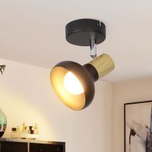 Plafonnier Gbly Spot de Plafond Blanc Vintage 1 Ampoule Spot Intérieur Abat-Jour en Fer Industriel Lampe de Couloir E14 Spot pour Chambre Couloir