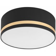 Epikasa - Plafonnier Gloria, Tissu, Plastique, Noir, 35x35x16 cm