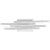 Epikasa - Plafonnier Guadalupa, Bois, Blanc, 58x15,5x6 cm