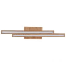 Epikasa - Plafonnier Guadalupa, Bois, Marron, 54,5x10x6,5 cm