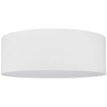 Epikasa - Plafonnier Josefina, Métal, Tissu, Acrylique, Blanc, 38x38x13 cm