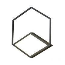 Inspired Mantra Kubick Plafonnier/Applique murale à intensité variable, led 32W, 3000K, 1870lm, Noir, 3 ans de garantie