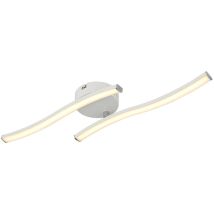 Globo - Plafonnier lampe de salon luminaire design led mobile opale blanche l 51,5 cm