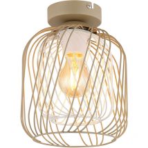 Globo Lighting - plafonnier lampe de salon plafonnier couleur sable métal tressé E27