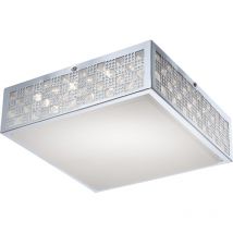 Plafonnier led 18 watts motif chromé lampe d'éclairage Globo 41614