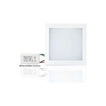Plafonnier LED Encastrable AC220/240V 15W 1200lm 120° (120W) Etanche IP44 IK08 200x200mm - Blanc Chaud 3000K perçage 182x182mm