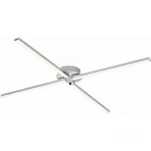 Briloner - Plafonnier led, lampe de salon, lampe de salle à manger, lampe de couloir, métal aluminium, 4 ampoules orientables, 20W 2000lm 3000K blanc