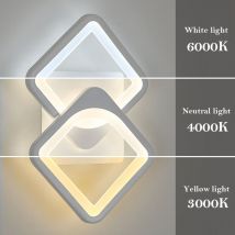 Goeco - Applique Murale Intérieure 24w Lampe Murale led, Forme Convertible, pour Escaliers Intérieurs Salon Chambre Dimmable 3000K/4000K/6500K