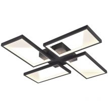Plafonnier led design salon salle à manger éclairage interrupteur variateur de lumière Trio anthracite 623210442