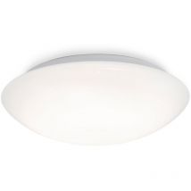 B.k.licht - Plafonnier led briloner leuchten elipso, 15 w, 1500 lm, IP44, blanc, plastique-métal, détecteur de mouvement, ø 27,8 cm