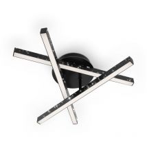 Briloner - Plafonnier led leuchten rey, 15 w, 2200 lm, IP20, noir, métal, 40 x 35,5 x 11,2 cm