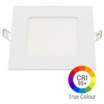 Optonica - Plafonnier led Carré 6W Extra Plat Encastrable IRC95 - Blanc Chaud 2700K