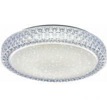 Leuchten Direkt - Plafonnier led cct plafonnier lampe de salon lampe de salon, cristaux ciel étoilé, acier, 22W 1980lm 3000K, d x h 40 x 11 cm