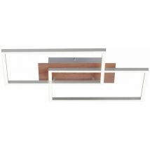 Leuchten Direkt - Plafonnier led lampe de salle à manger décor bois cct télécommande lampe directe 14018-78
