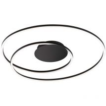 Fischer&honsel - Plafonnier led design lampe de salon télécommande dimmable noir