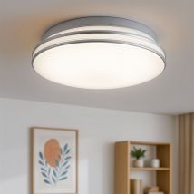 Esto - Plafonnier plafonnier rond plafonnier de salon moderne, acrylique blanc, led 1120 lumens blanc chaud, DxH 29,3 x 8,5 cm
