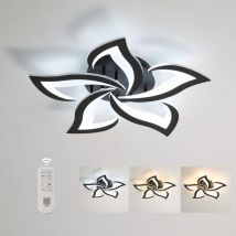 Comely - Plafonnier led Dimmable, 40W 3500LM Lampe de Plafond Moderne avec Télécommande, Créatif Pétales Design, Plafonnier Acrylique pour Salon,