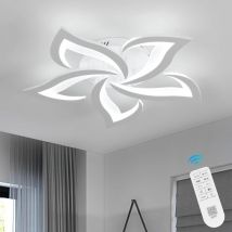 Goeco - Plafonnier led Dimmable, 40W 3500LM Lampe de Plafond Moderne avec Télécommande, Créatif Pétales Design, Plafonnier Acrylique pour Salon,