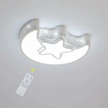 COMELY Plafonnier LED Dimmable, Lustres en forme d'étoile de lune, lampe de plafond led avec télécommande 3000K-6500K pour Chambre d'Enfant Chambre