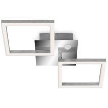 Telefunken - Plafonnier led à détecteur frame, 12 w, 1200 lm, IP20, chrome-alu, métal-plastique, 47 x 22,6 x 7,4 cm