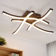 Plafonnier led Gbly Noir 24W Lampe de Salon 3000K Blanc Chaud Design Moderne Lampe de Chambre Lampe de Cuisine en Métal pour Salon Couloir Bureau