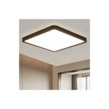 Plafonnier led Gbly Panel led Noir Lampe de salle de bain 23CM Plafonnier chambre à coucher 18W Lampe de cuisine Angulaire Lampe de salle de bain